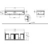 Тумба под двойную раковину GEBERIT ICON 840222000 120 см